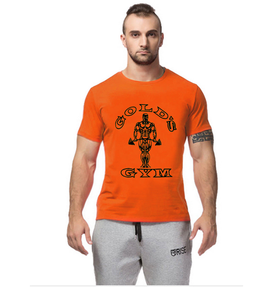 Men's Cotton Muscle Short Sleeve Gym Workout T-Shirt