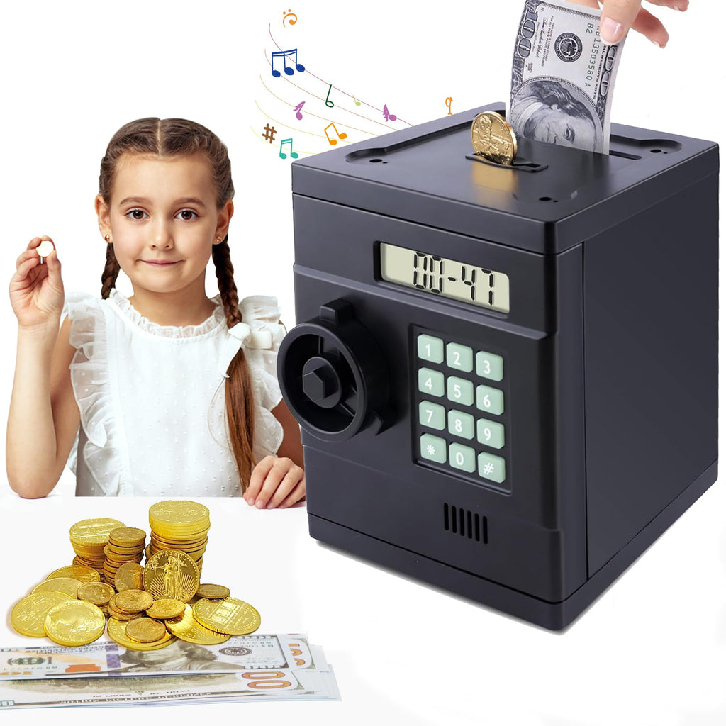 Piggy Bank for Kids Cash Coin Can Safe Bank Electronic Coin Money Bank Gifts Toy ATM Bank Kids Safe Hot Gift for Kids Boys…
