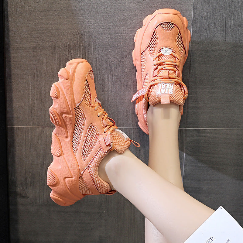 2020 Women's Leather Dad Shoes - Breathable Casual Sneakers