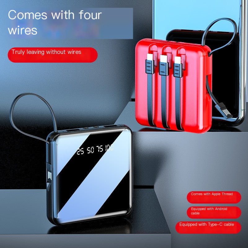 Mini Power Bank 20000mAh with Built-in Cable