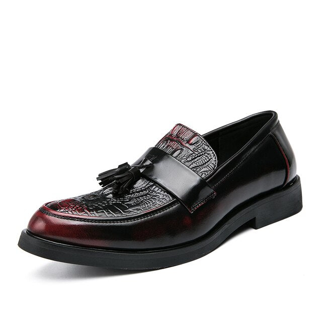 Luxury Crocodile Skin Leather Loafers for Men