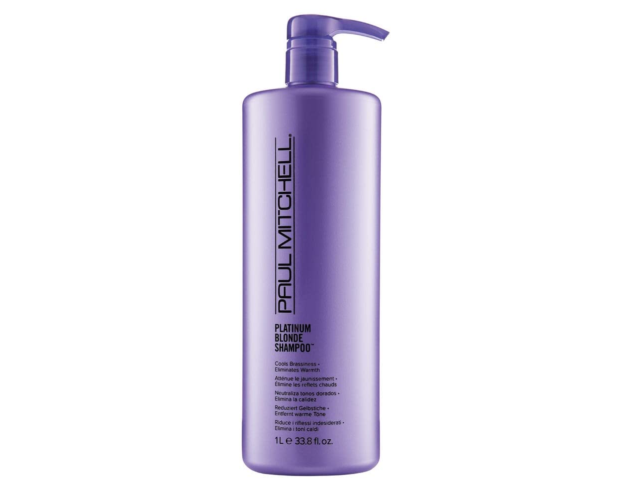 Paul Mitchell Platinum Blonde Purple Shampoo Cools Brassiness Eliminates Warmth For Color-Treated Hair + Naturally Light Hair Colors 33. 8 fl. oz.