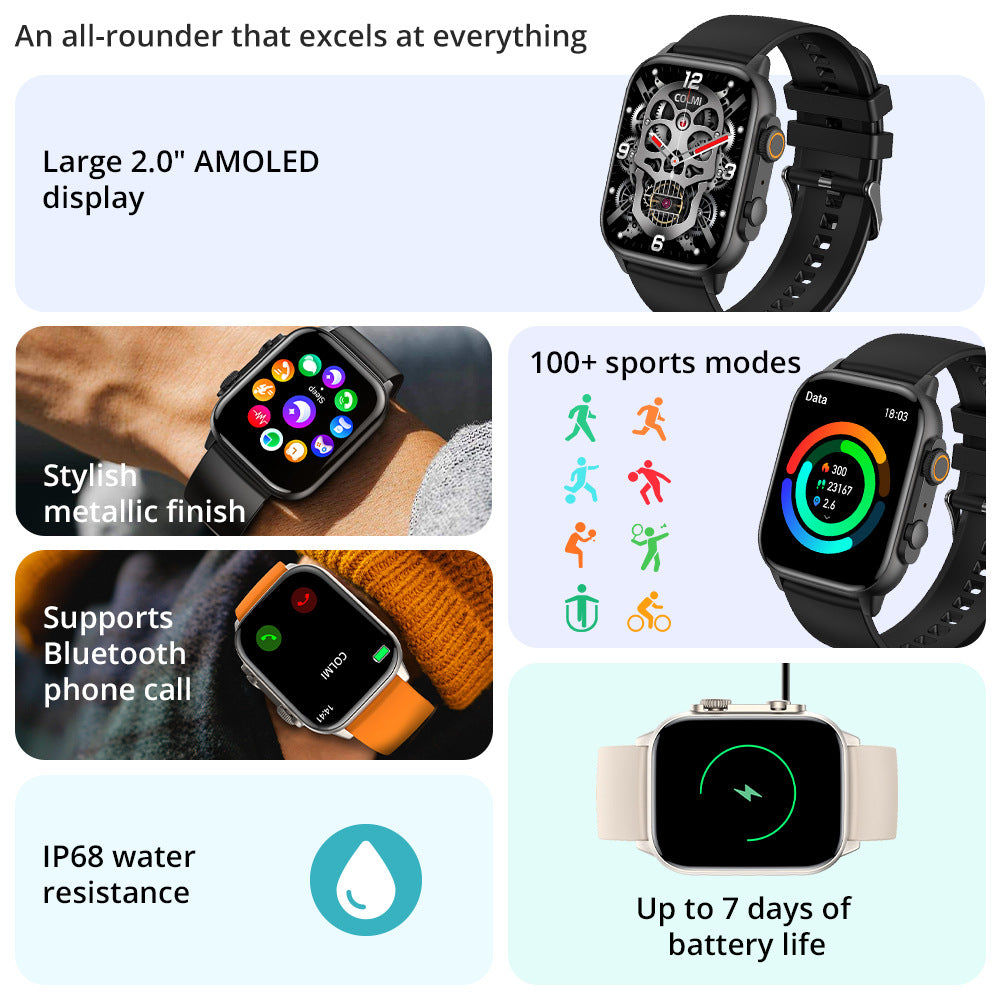 COLMI C81 Smart Watch with Heart Rate & Music Features