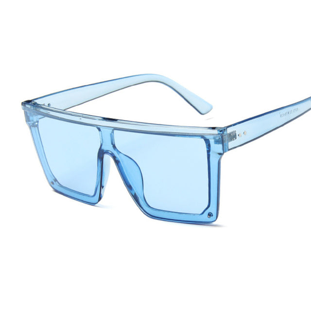 Oversized Black Square Sunglasses for Men and Women