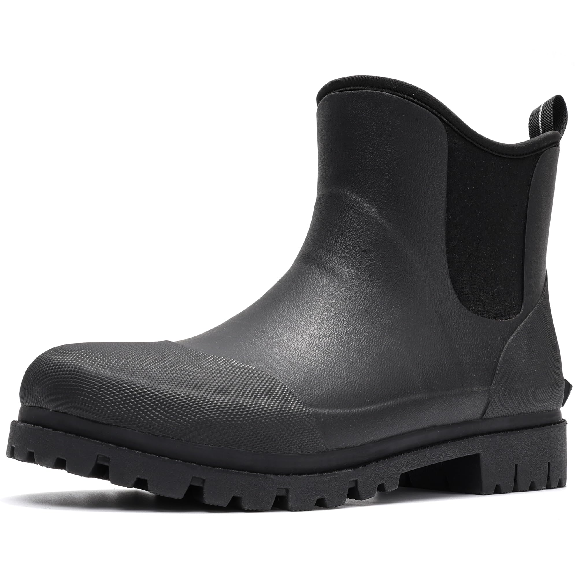 Furuian Mens Rain Boots Wide Calf Waterproof Rubber Boots Wide Width Non Slip Work Boots Ankle/Short Chelsea Rain Boots Hunting Boots Mud Boots for Fishing Agriculture Outdoor 9 wide