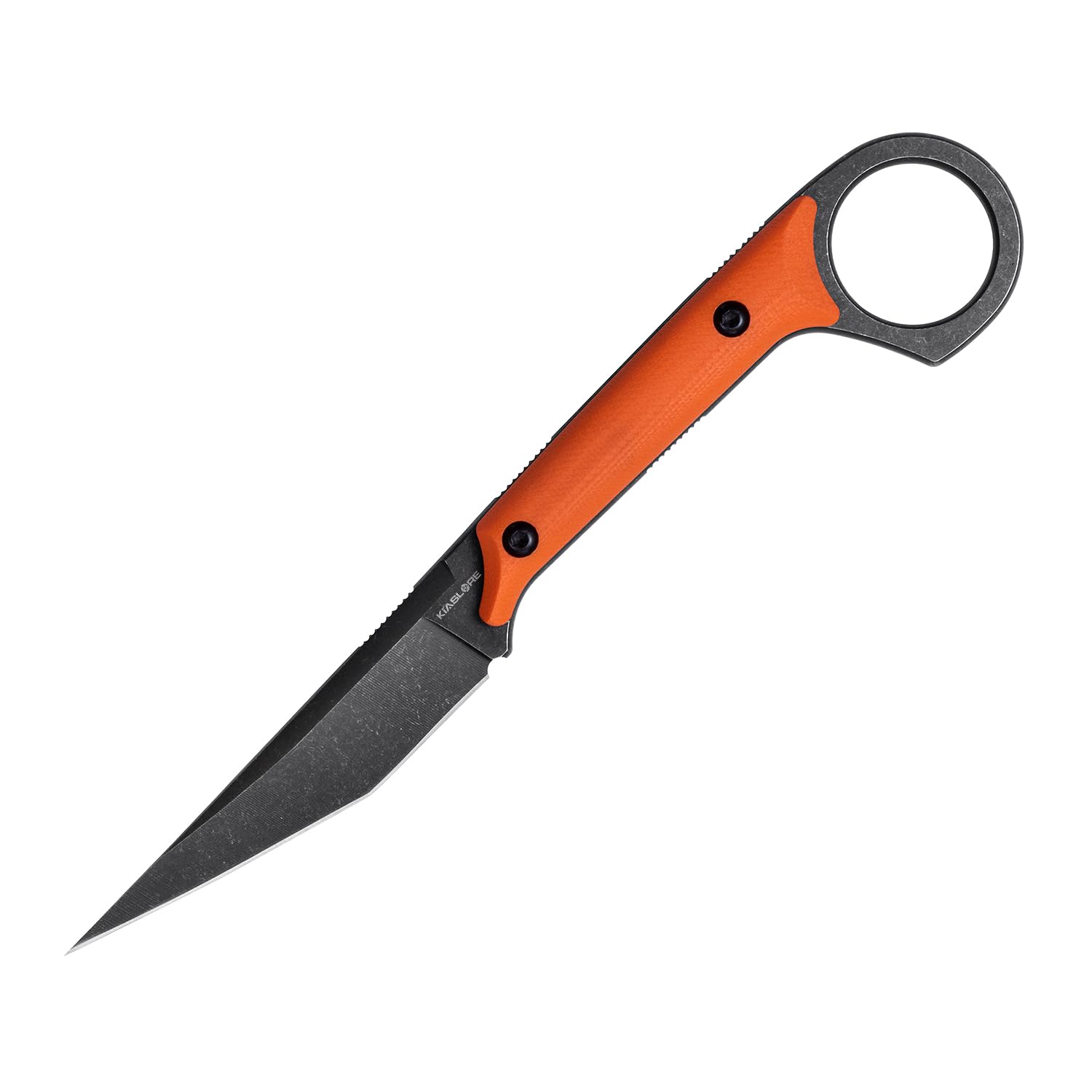 KIASLORE KS527 Fixed Blade Knife D2 Blade G10 Handle for Men Women with Kydex Sheath Utility Knife for EDC Survival Hiking Camping Outdoor Everyday (Orange)