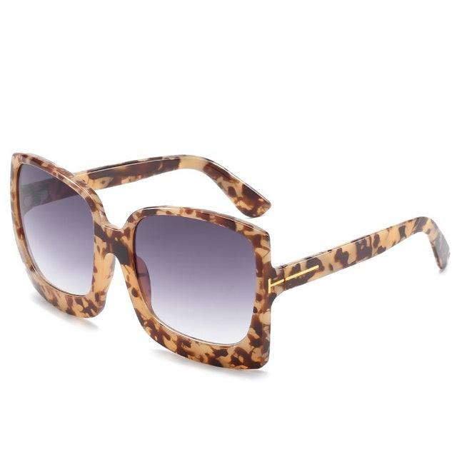 Oversized Gradient Sunglasses for Women UV400 Protection