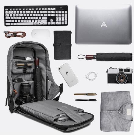 KAKA Men's USB Charging Backpack for 15.6" Laptops