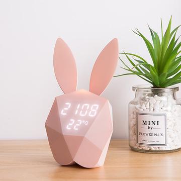 Rabbit Voice-Controlled Snooze Alarm Clock (Cartoon)