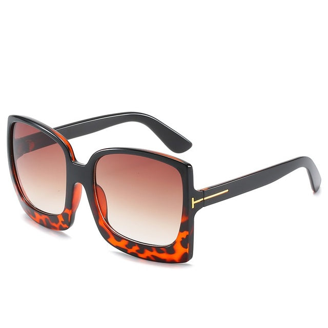 Oversized Gradient Sunglasses for Women UV400 Protection