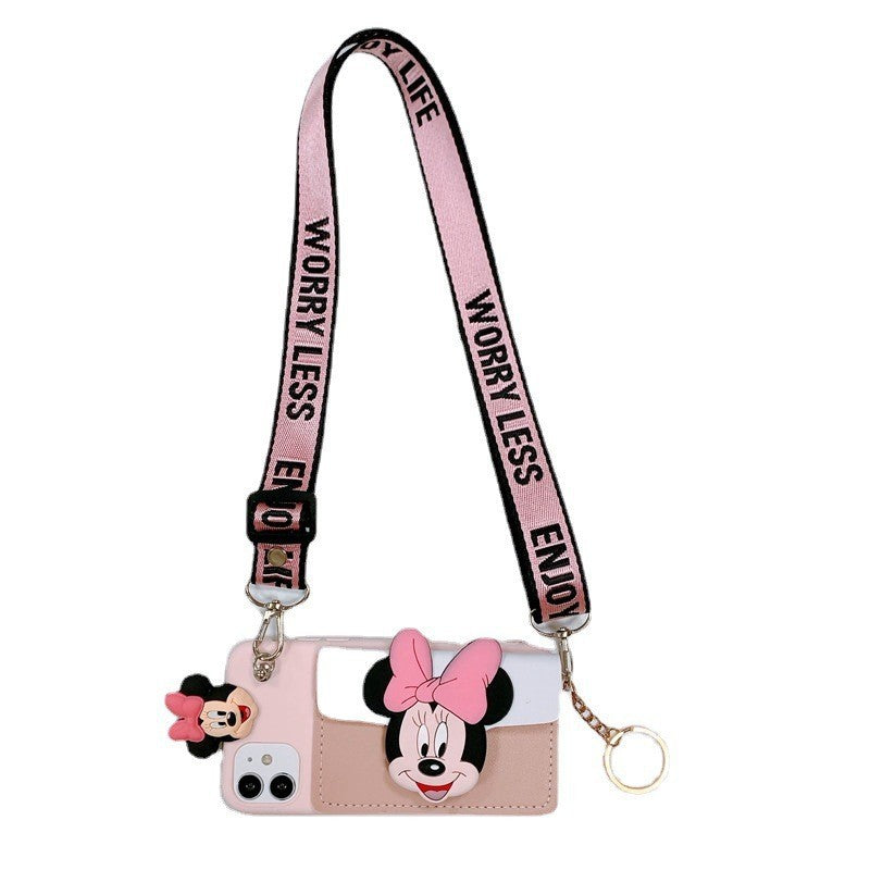 Crossbody Phone Case for iPhone 15/13 with Card Holder