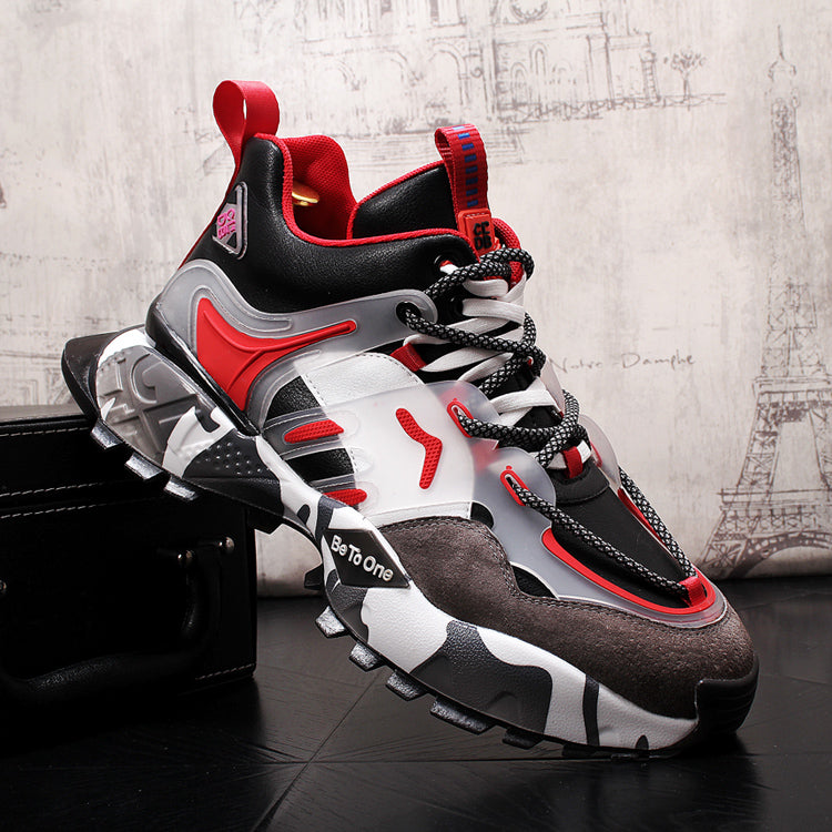 Fashionable Thick-Soled Men's High-Top Sneakers