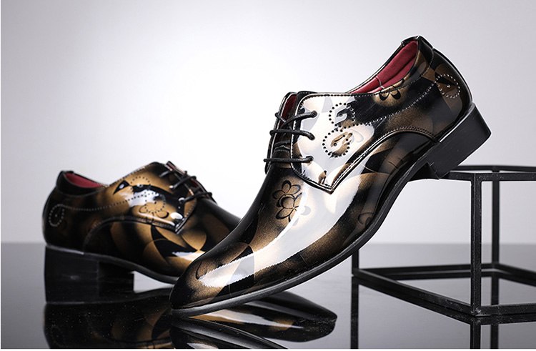 Trendy Men's Pointed Leather Shoes for Barbers