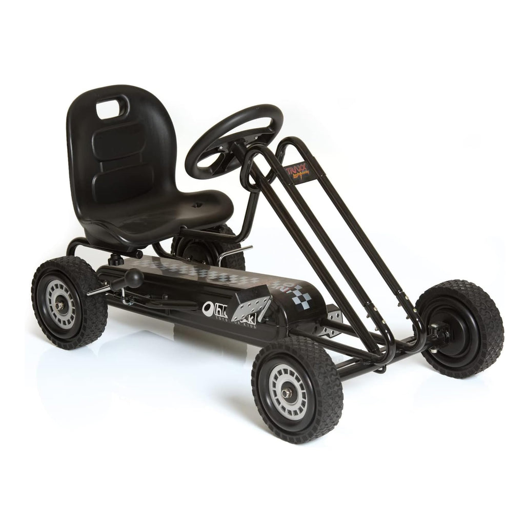 hauck Kids Pedal Go Kart 4 Wheel Bike Cart Ages 4-8 Lightning Ride Black