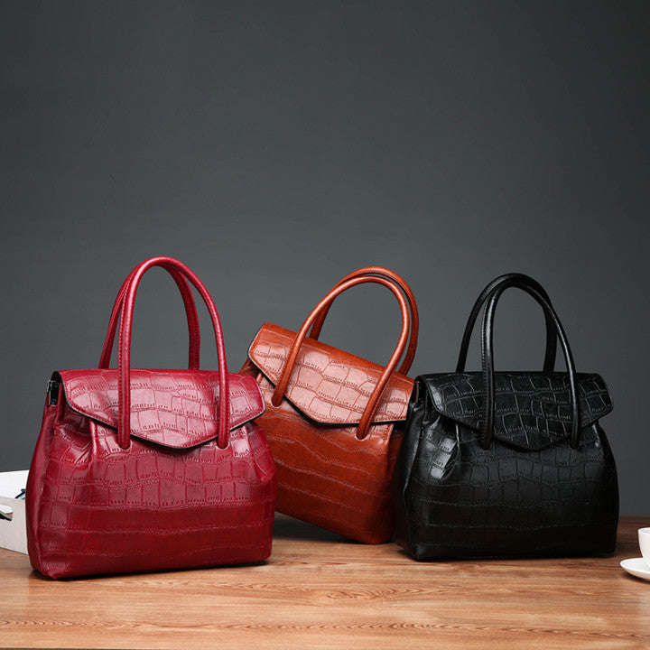 Fashionable Women's Crocodile Pattern Shell Bag