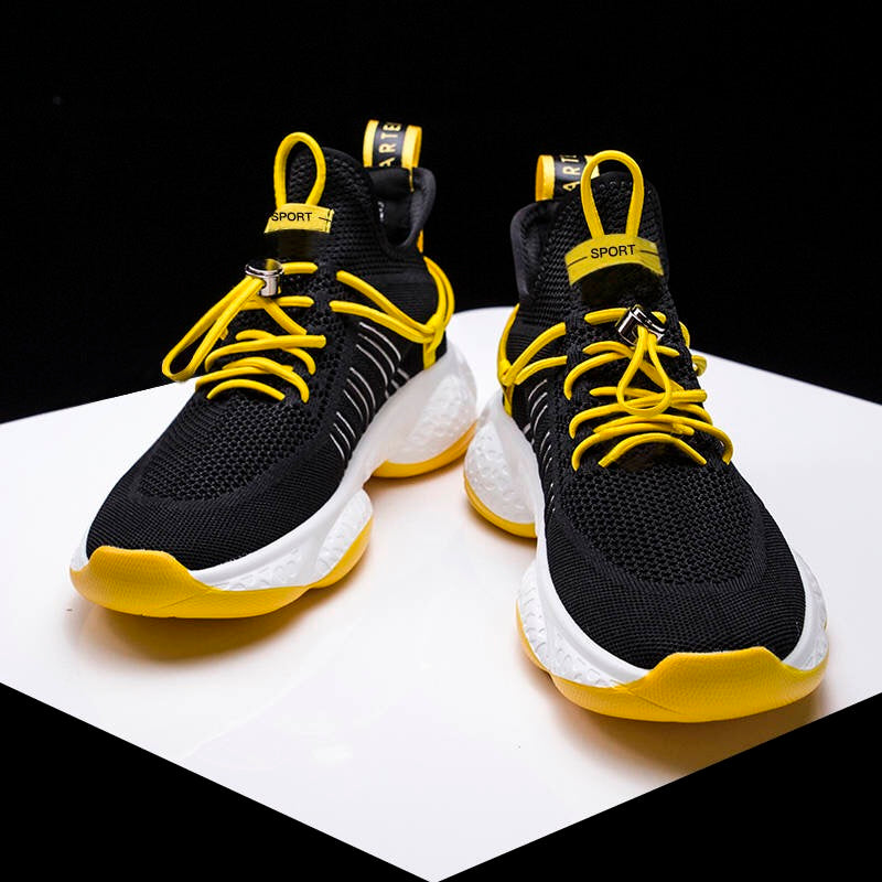 Soft Sole Men's Casual Sneakers, Versatile Knit Shoes