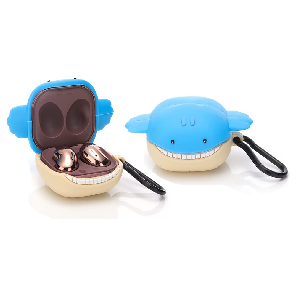 (1 Pack) BGAANM Cartoon Silicone Case Cover with Keychain Designed for Samsung Galaxy Buds2 Pro (2022) /Galaxy Buds 2 (2021) /Galaxy Buds Pro (2021) /Galaxy Buds Live (2020)