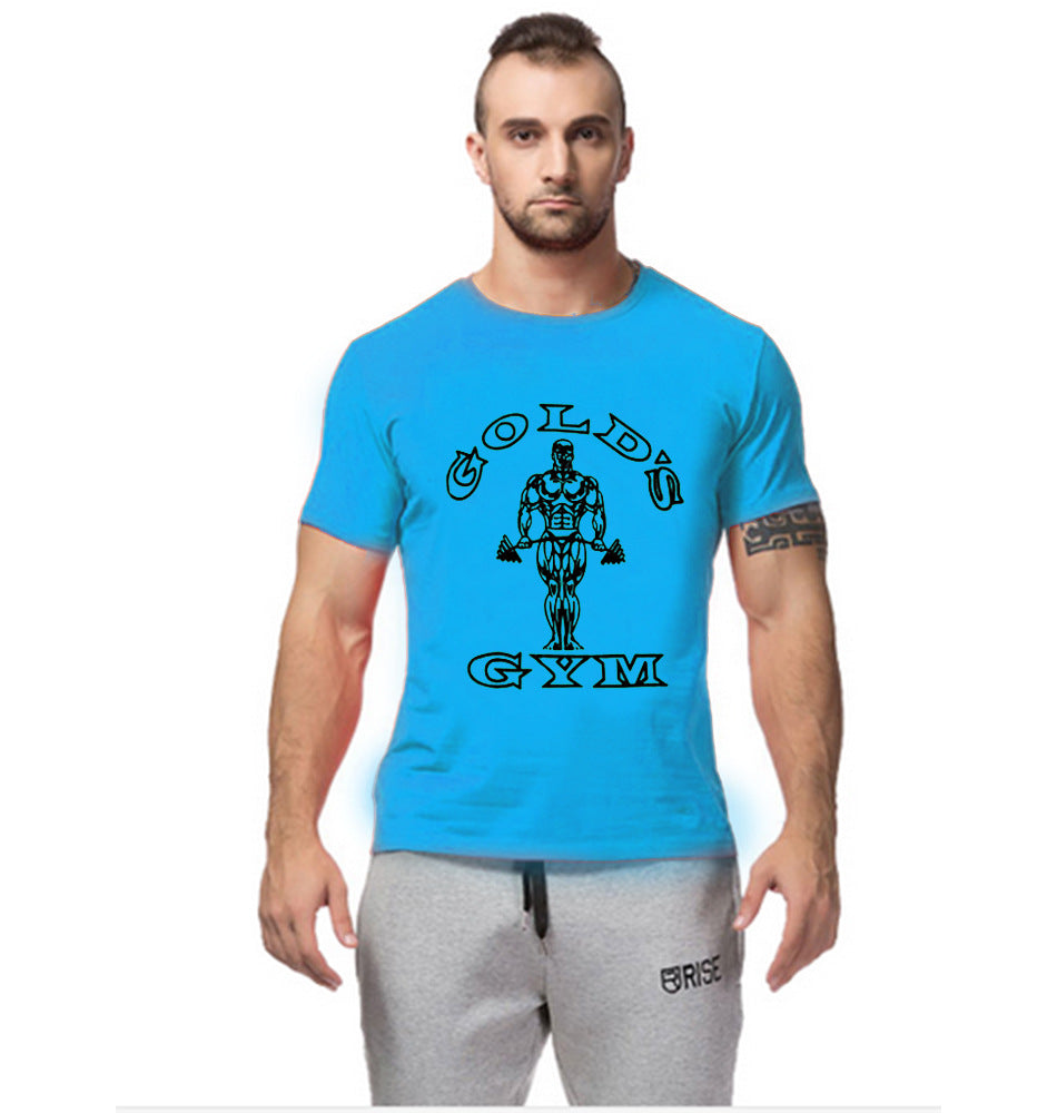 Men's Cotton Muscle Short Sleeve Gym Workout T-Shirt