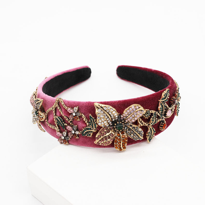 Fashion Diamond Colored Flower Headband