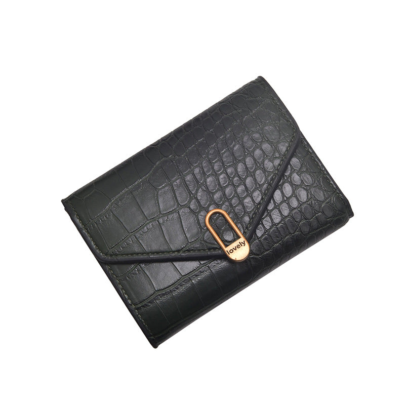 Korean Style Crocodile Pattern Long Wallet