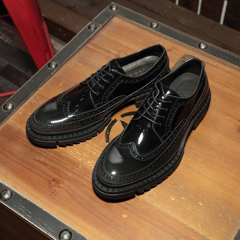 Men's Genuine Leather Height-Increasing Platform Shoes