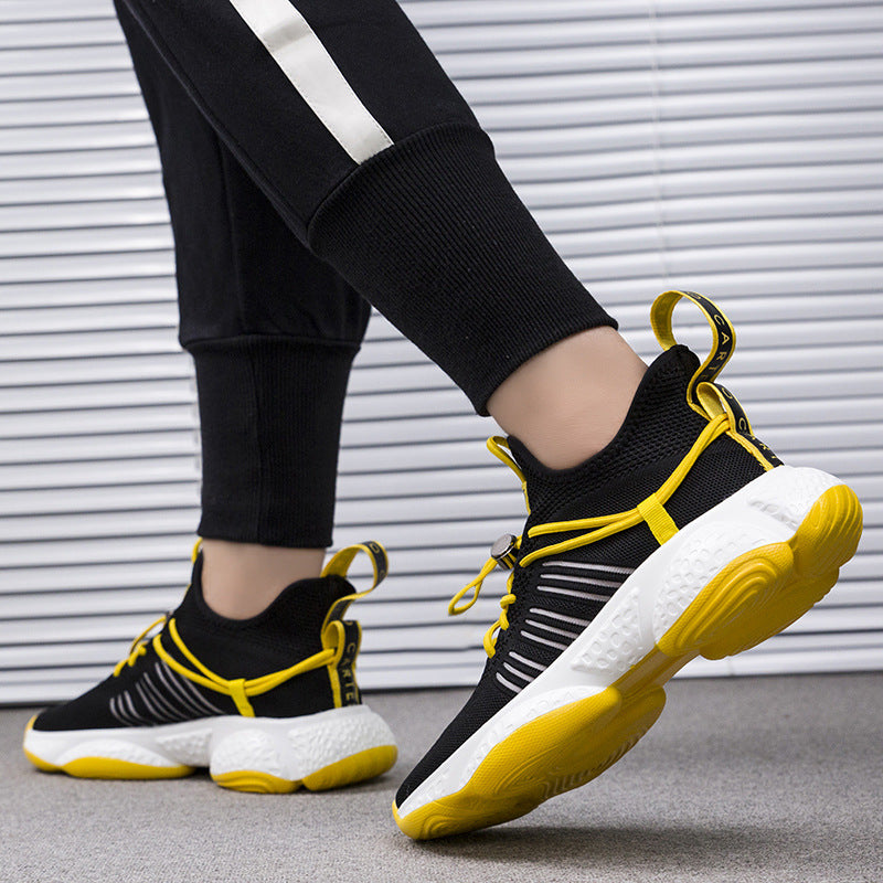 Soft Sole Men's Casual Sneakers, Versatile Knit Shoes