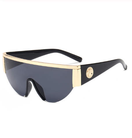 Retro Half-Frame Pilot Sunglasses (One Pair)