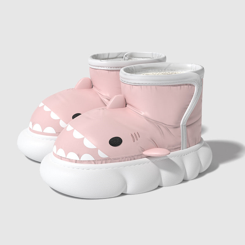 Cartoon Thick Sole Warm Woolen Cotton Couple Shoes
