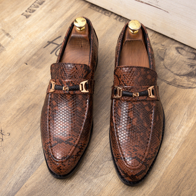 Men's Snake Pattern Pointed Dress Shoes (Fashion Casual)