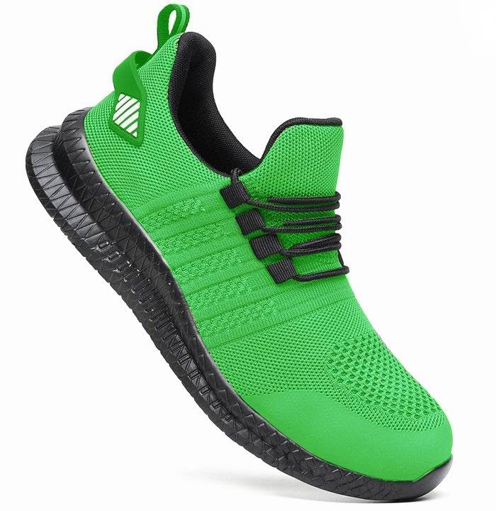 Steel Toe Shoes for Men and Women Comfortable Lightweight Work Safety Shoes Puncture Proof Slip Resistant Indestructible Sneakers Construction Work Utility Shoes Green M12.5
