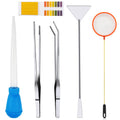 PietyPet Fish Tank Cleaning Tools 6 pcs Aquarium Cleaning Tools Feeder Tools Kit Aquarium Plants Cleaner Algae Scraper for Glass Aquariums