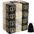 24 Pieces MTG Dice Counters Shield Buff Tokens Dice Life Counter Dice Magic Dice Set Compatible with Magic The Gathering TCG Card Games Accessories