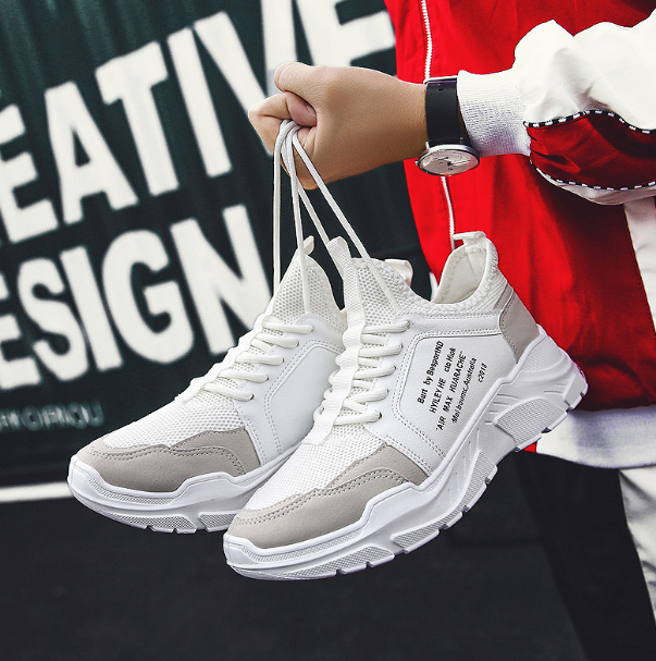 Men's Breathable Thick Sole Dad Sneakers for Sports