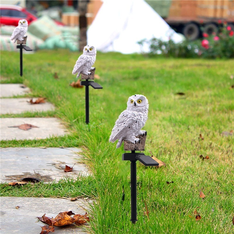 Solar Powered LED Owl Garden Lamps - Waterproof Decor