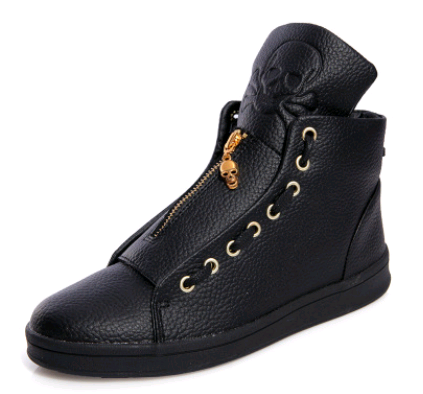 2020 Men's High-Top Skull Sneakers - Stylish Casual Shoes