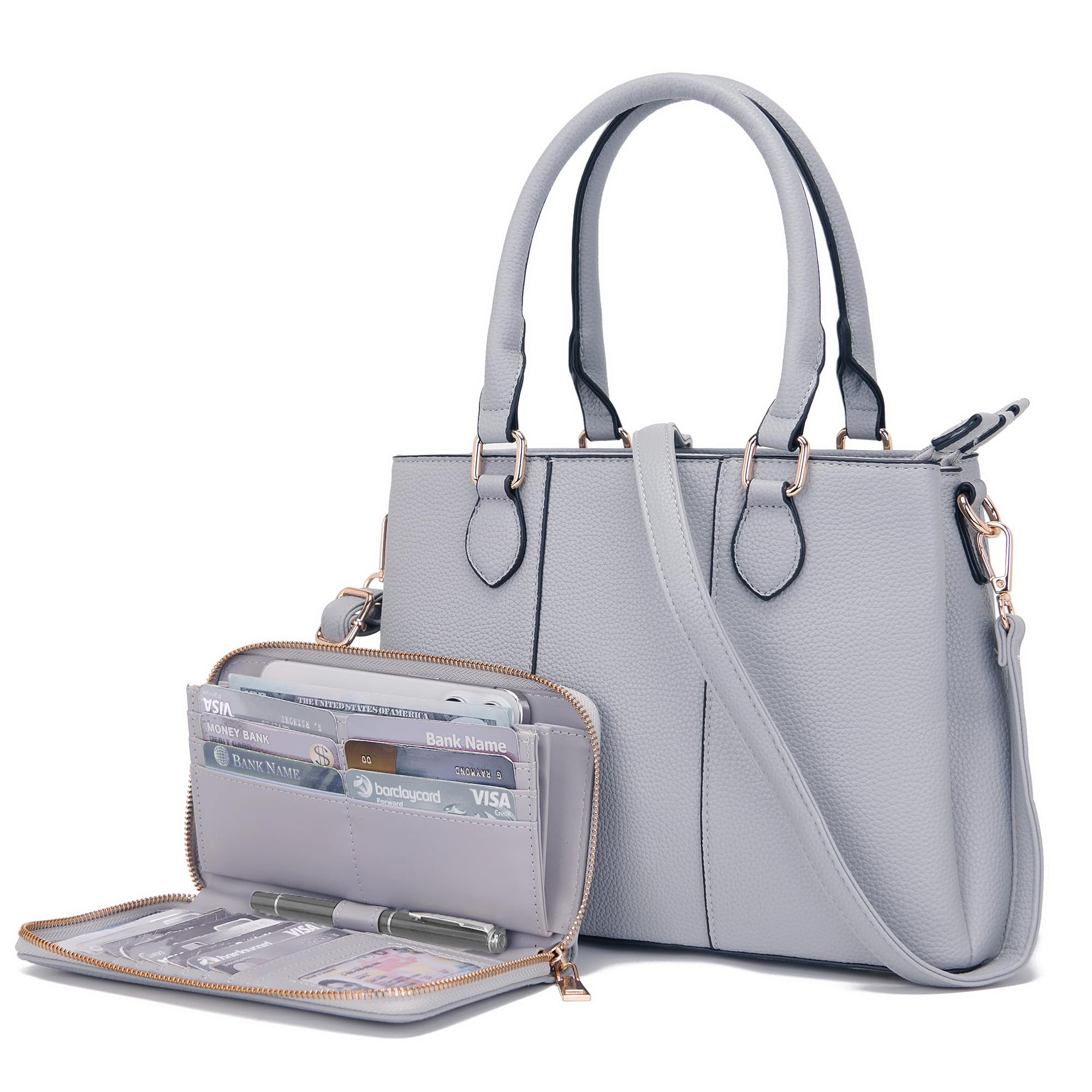 Purses and Wallet Set for Women Crossbody Top Handle Tote Satchel PU Leather Shoulder Bags