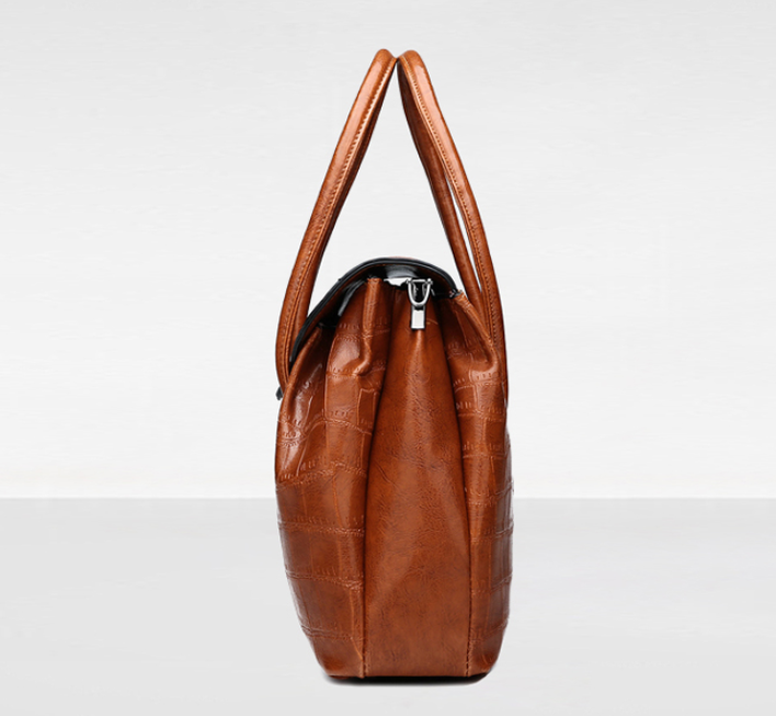 Fashionable Women's Crocodile Pattern Shell Bag