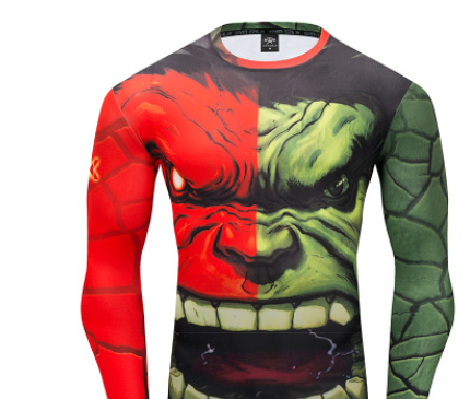 D Printed Long Sleeve Green Giant Men's Dry Fit T-Shirt