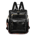 Crocodile Pattern Women's Large Capacity Travel Backpack