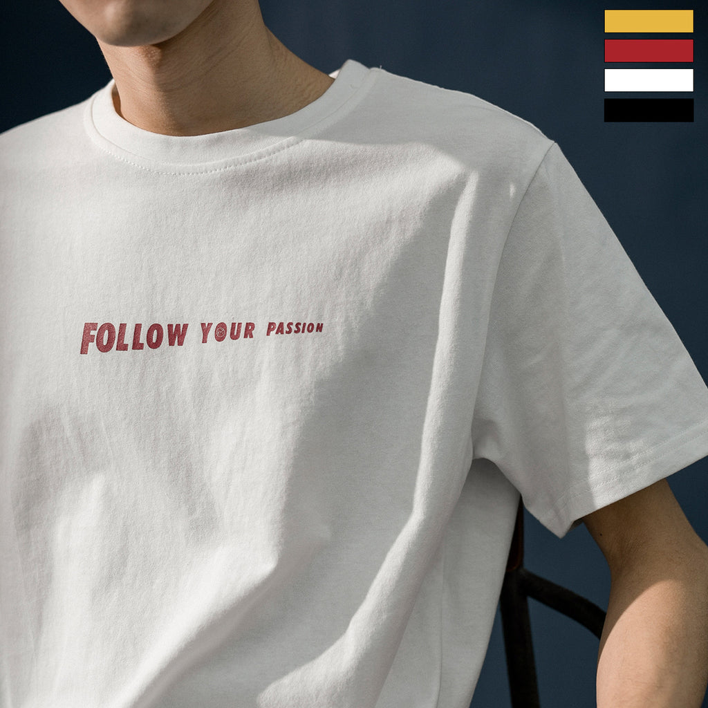 Men's Summer Cotton Crew Neck Printed T-Shirt