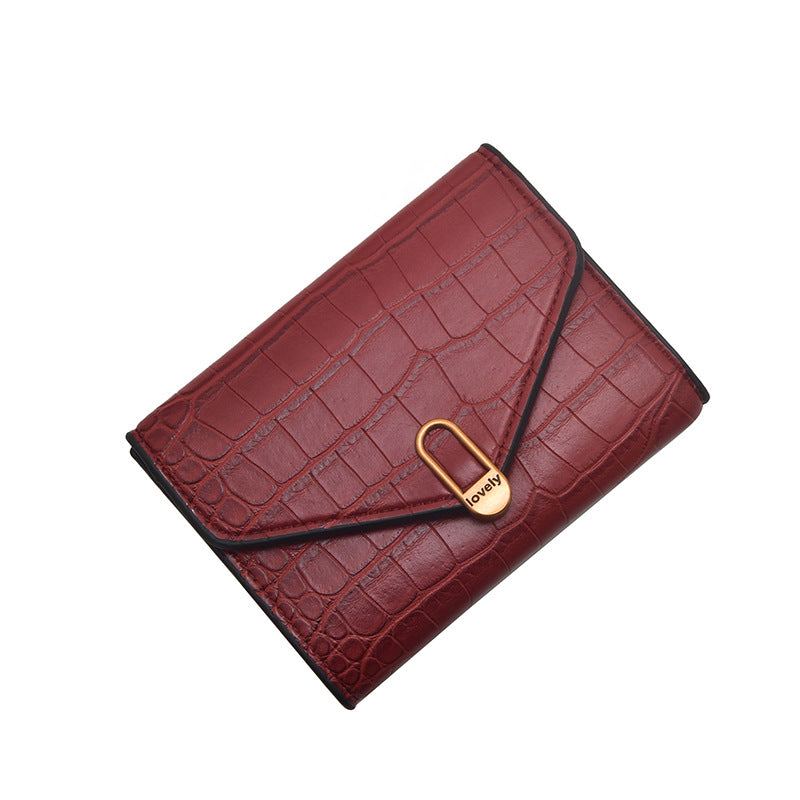 Korean Style Crocodile Pattern Long Wallet