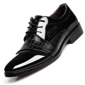 Men's Crocodile Pattern Pointed Leather Shoes