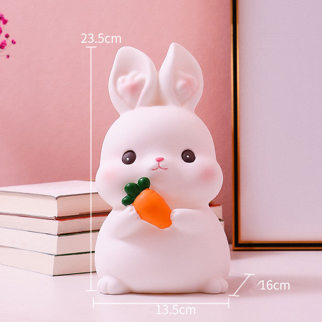 Cartoon Rabbit Piggy Bank for Kids' Room Decor