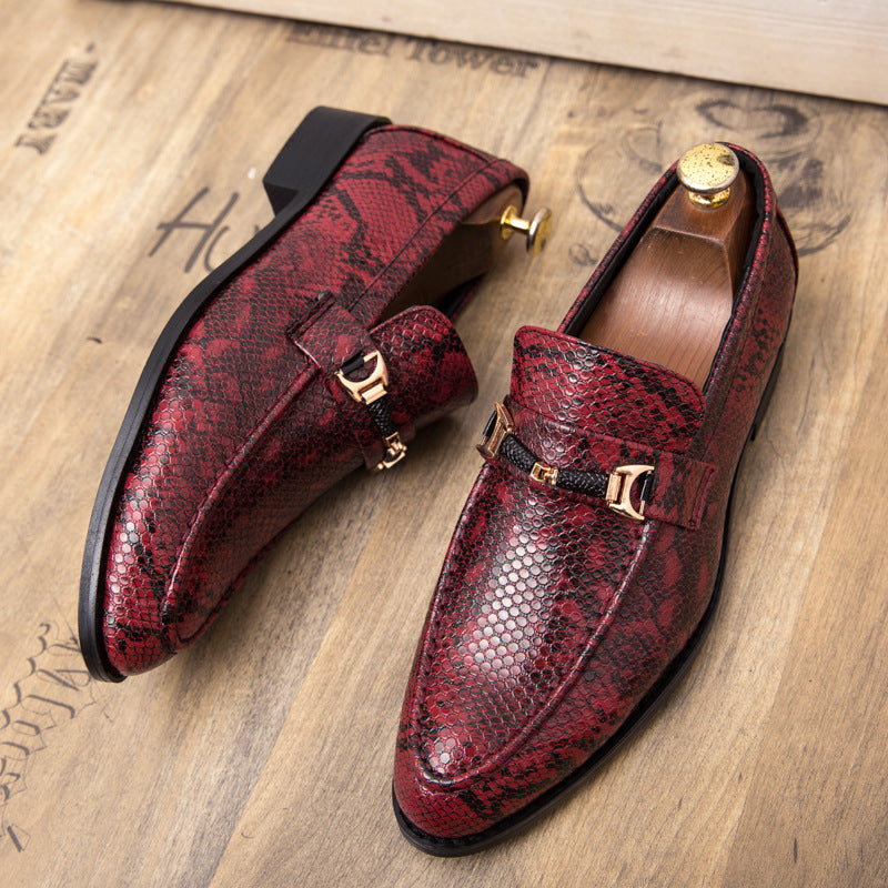 Men's Snake Pattern Pointed Dress Shoes (Fashion Casual)