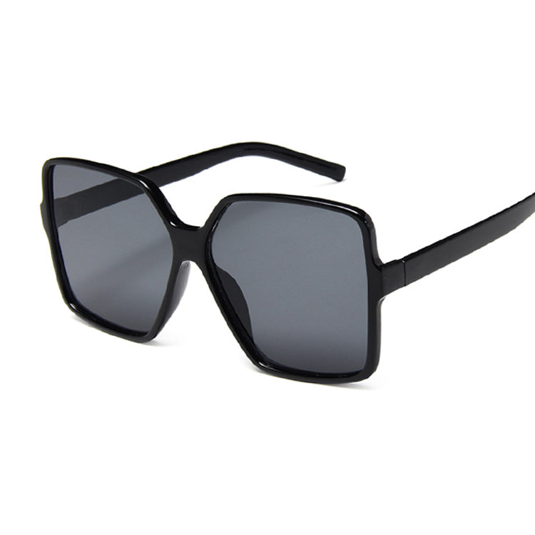 Oversized Black Square Gradient Sunglasses for Women