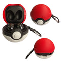 Cute 3D Cartoon Poke Ball Headphone Case for Samsung Galaxy Buds FE(2023)/Buds 2 Pro(2022)/Buds 2(2022)/Buds pro(2021)/Buds Live(2020)Silicone Ear Buds Cover with Hook