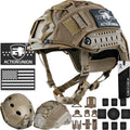 ACTIONUNION Airsoft Helmet Basic Set PJ Type Tactical Paintball Helmet (Large Tan)