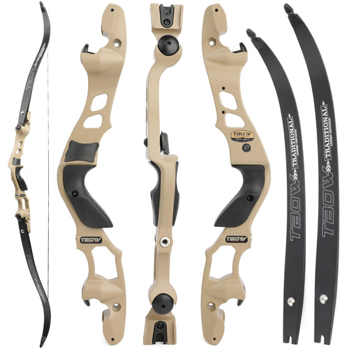 62" ILF Recurve Bow for Adult Youth Hunting Takedown Recurve Bow 30-60Lbs Right Hand Recurve Bow Gordon Bow Limbs CNC Machining (Desert Gray 50 Lbs)