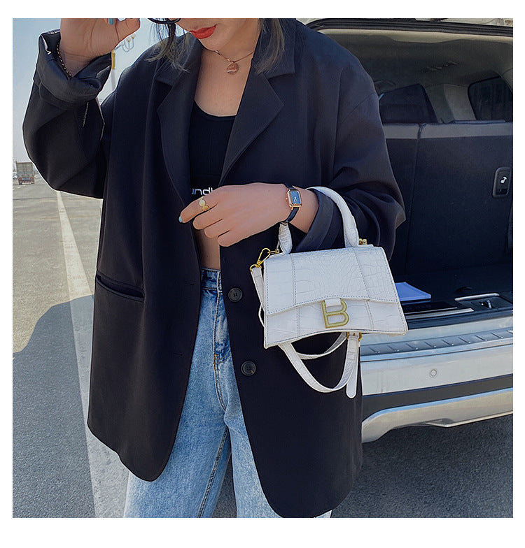 Fashionable Crocodile Pattern Women's Shoulder Bag