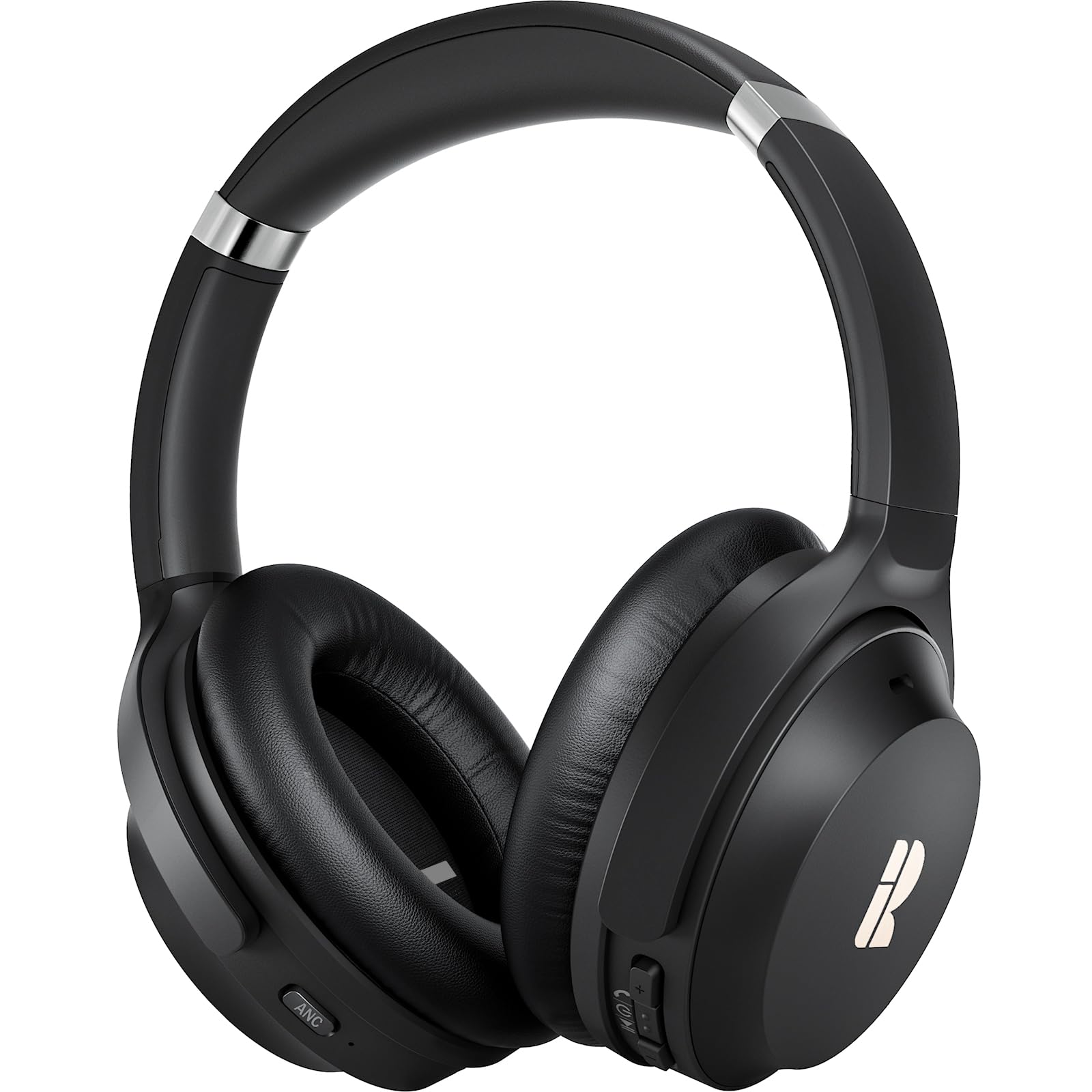 Bluetooth Headphones Premium Active Noise Cancelling Wireless Headphones Over Ear 50H Playtime Hi-Res Audio Deep Bass Memory Foam Ear Cups for Travel Home Office